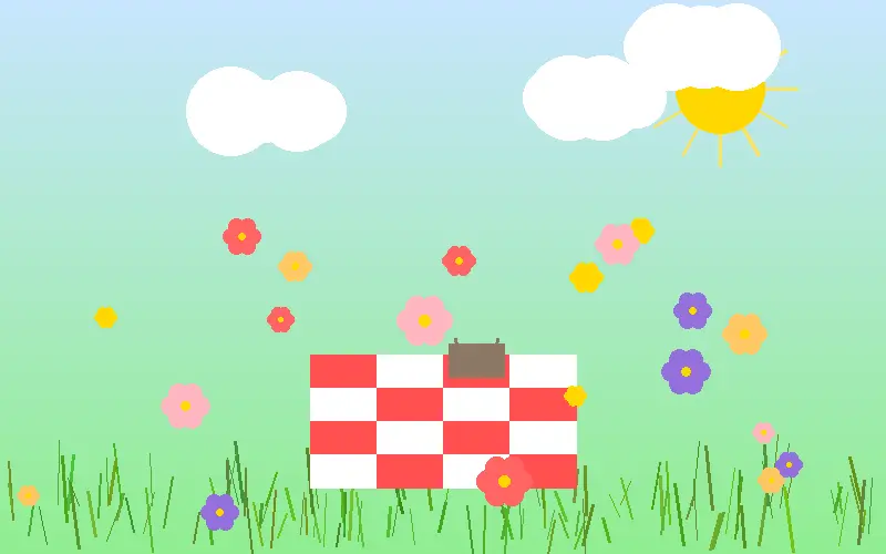 莫奈花园风格野餐布置 - 一起草